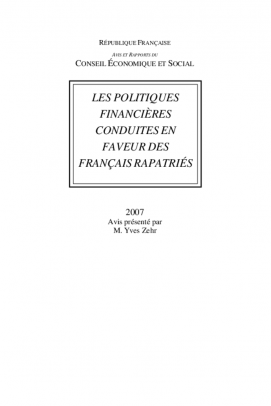 Les politiques financières conduites en faveur des français rapatriés