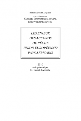 Les enjeux des accords de pêche Union européenne / pays Africains