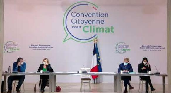 Echanges entre les membres de la Convention Citoyenne pour le Climat et Emmanuel Macron