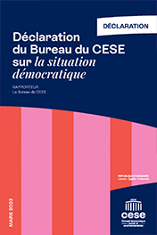 Déclaration du Bureau du CESE sur la situation démocratique