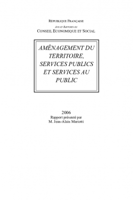 Aménagement du territoire, services publics et services au public