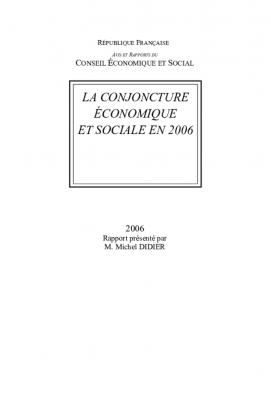 La conjoncture économique et sociale en 2006