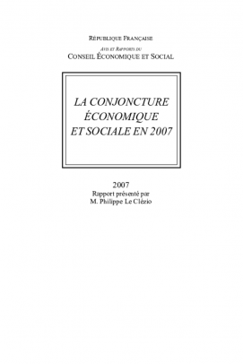 La conjoncture économique et sociale en 2007