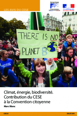Climat, énergie, biodiversité. Contribution du CESE à la Convention citoyenne