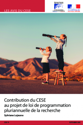 Contribution du CESE au projet de loi de programmation pluriannuelle de la recherche