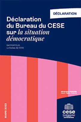 Déclaration du Bureau du CESE sur la situation démocratique