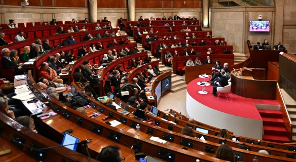 Hémicycle du CESE pour l'événement sur la mixité sociale à l'école