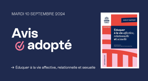 Avis adopté Éduquer à la vie affective, relationnelle et sexuelle