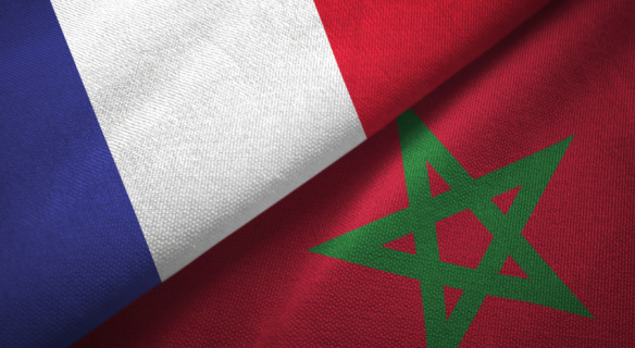 Drapeaux français et marocain