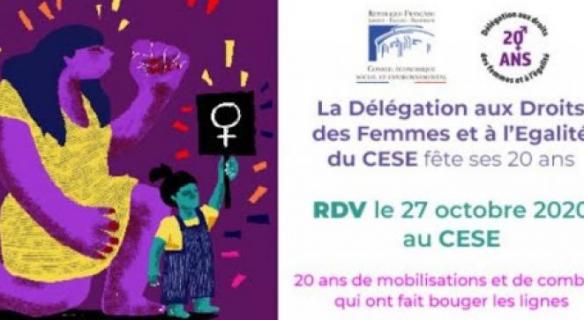 La Délégation aux droits des femmes et à l'égalité du CESE célèbre ses 20 ans