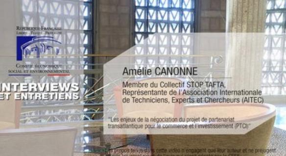 Interview d'Amélie Cannone, Membre du collectif STOP TAFTA